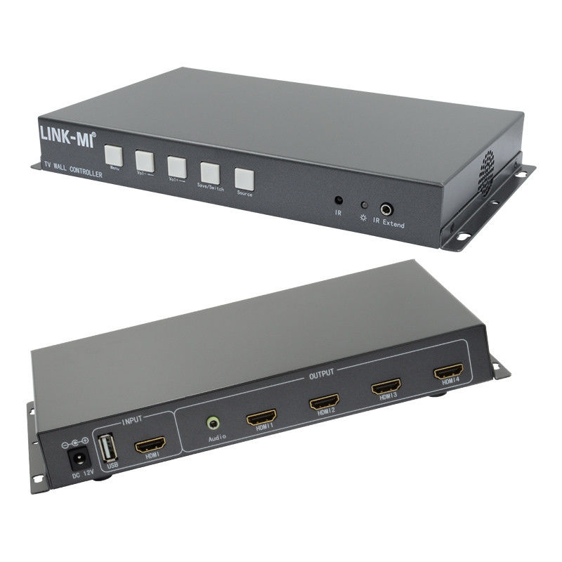 2X2 ভিডিও ওয়াল কন্ট্রোলার সমর্থন HDMI ইউএসবি সিগন্যাল ইনপুট 1080P বিজ্ঞাপনের জন্য