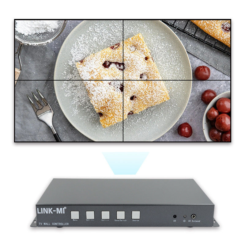 2X2 ভিডিও ওয়াল কন্ট্রোলার সমর্থন HDMI ইউএসবি সিগন্যাল ইনপুট 1080P বিজ্ঞাপনের জন্য