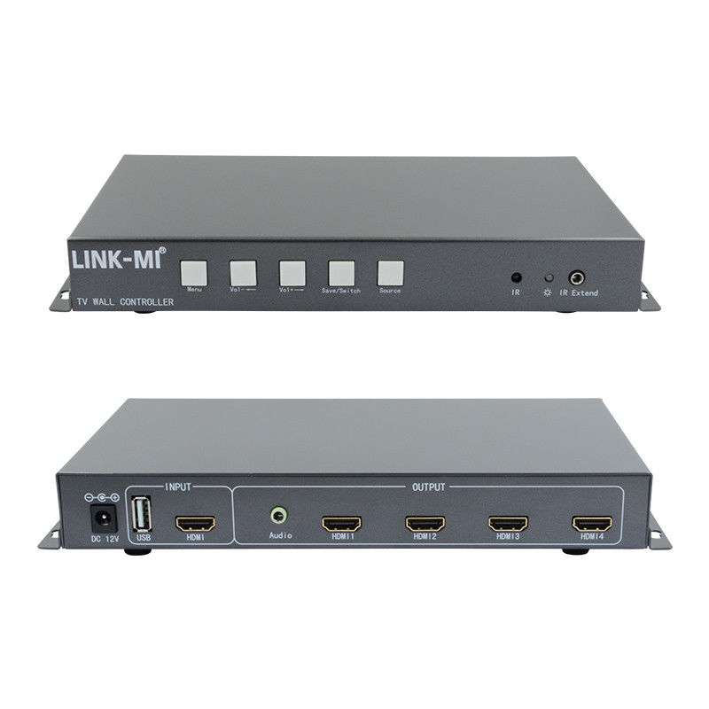 2X2 ভিডিও ওয়াল কন্ট্রোলার সমর্থন HDMI ইউএসবি সিগন্যাল ইনপুট 1080P বিজ্ঞাপনের জন্য
