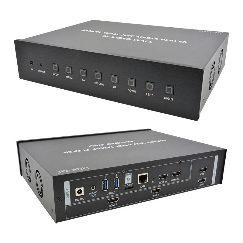 HDMI 2X2 4K ভিডিও ওয়াল কন্ট্রোলার মিডিয়া প্লেয়ার টিভি ওয়াল প্রসেসর 4 টি টিভি জন্য
