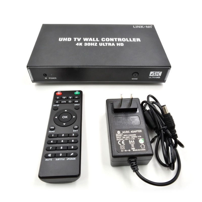1X4 1X3 1X2 4K ভিডিও ওয়াল কন্ট্রোলার 30Hz 4 চ্যানেল HDMI টিভি ভিডিও ওয়াল প্রসেসর 2x2
