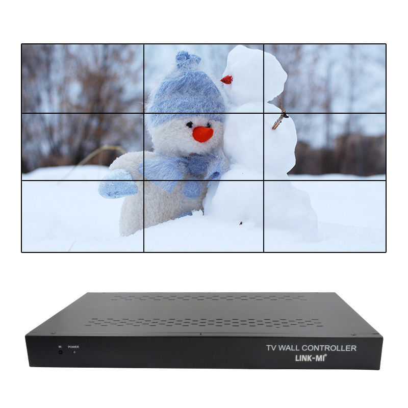 9 চ্যানেল HDMI ভিডিও ওয়াল কন্ট্রোলার 3X3 জুম সাবটাইটেলস মাল্টি ডিসপ্লে কন্ট্রোলার বিজ্ঞাপনের জন্য