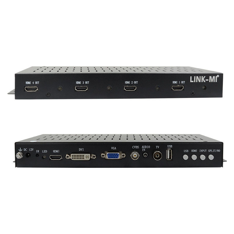 2X2 1X2 1X3 এইচডিএমআই ভিডিও ওয়াল কন্ট্রোলার 1x4 1080P 90 ডিগ্রি ঘূর্ণন প্রতিকৃতি প্রদর্শনের জন্য