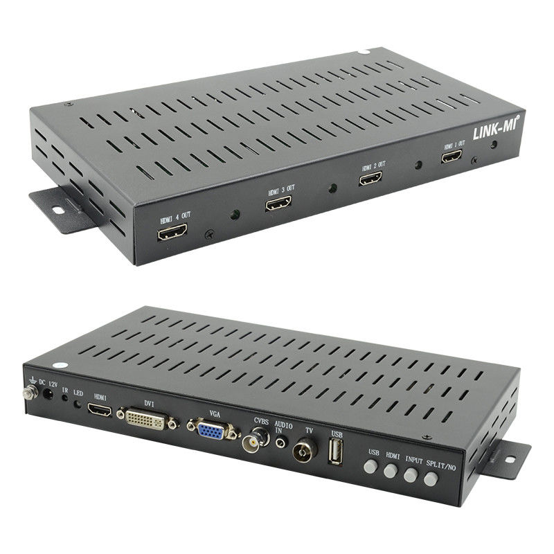 2X2 1X2 1X3 এইচডিএমআই ভিডিও ওয়াল কন্ট্রোলার 1x4 1080P 90 ডিগ্রি ঘূর্ণন প্রতিকৃতি প্রদর্শনের জন্য