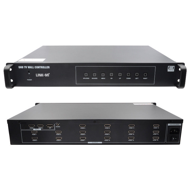 4K 4X4 HDMI ভিডিও ওয়াল কন্ট্রোলার 16 HDMI আউটপুট ইমেজ রোটেশন ভিডিও ওয়াল প্রসেসর