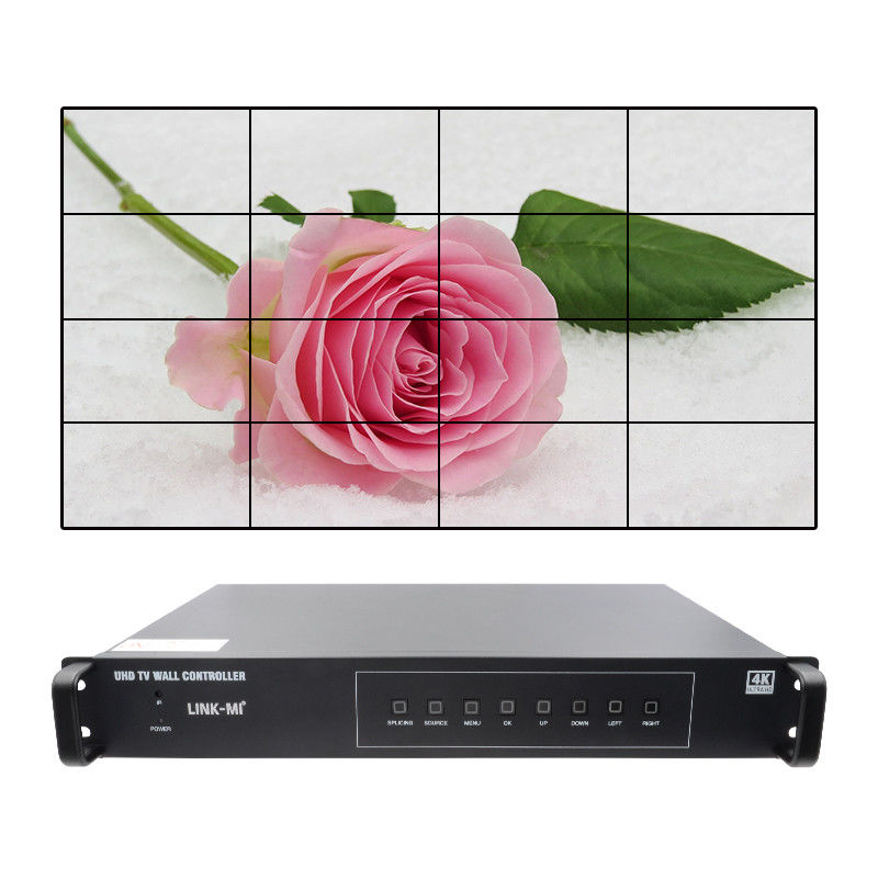 4K 4X4 HDMI ভিডিও ওয়াল কন্ট্রোলার 16 HDMI আউটপুট ইমেজ রোটেশন ভিডিও ওয়াল প্রসেসর