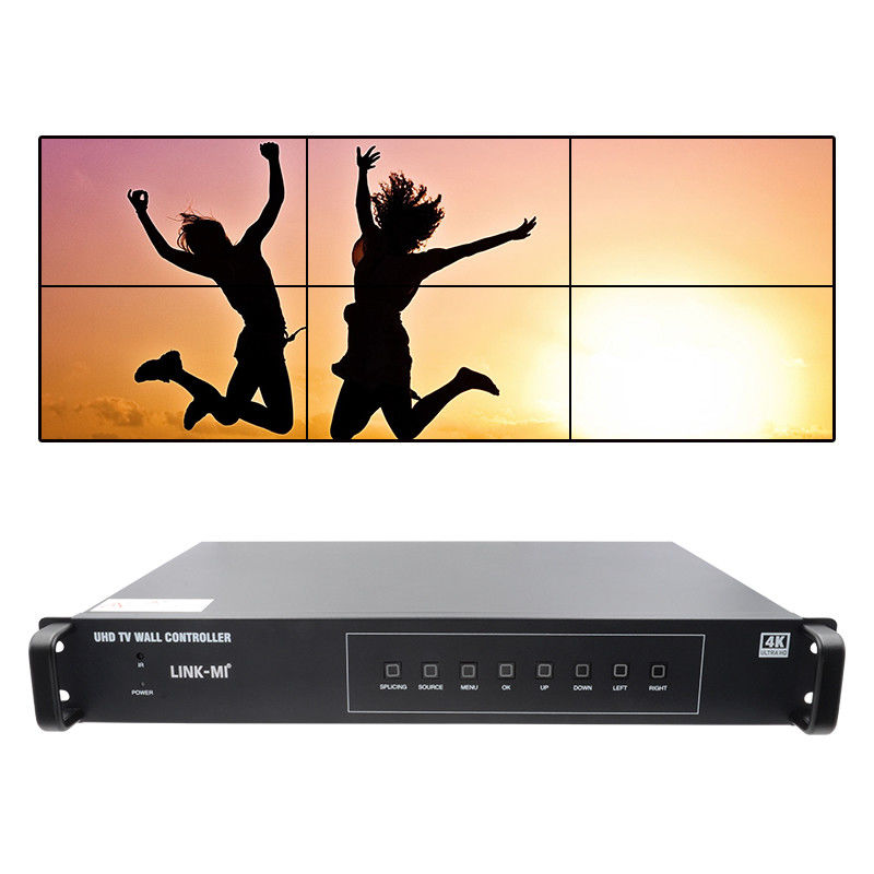 2X3 এইচডিএমআই ভিডিও ওয়াল কন্ট্রোলার 4K 1x4 1X3 1X2 টিভি ওয়াল প্রসেসর 6 টি ডিসপ্লে জন্য