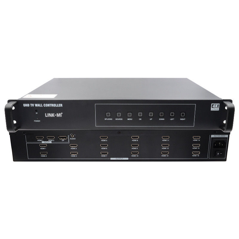 4K 4X4 HDMI ভিডিও ওয়াল কন্ট্রোলার 16 HDMI আউটপুট ইমেজ রোটেশন ভিডিও ওয়াল প্রসেসর