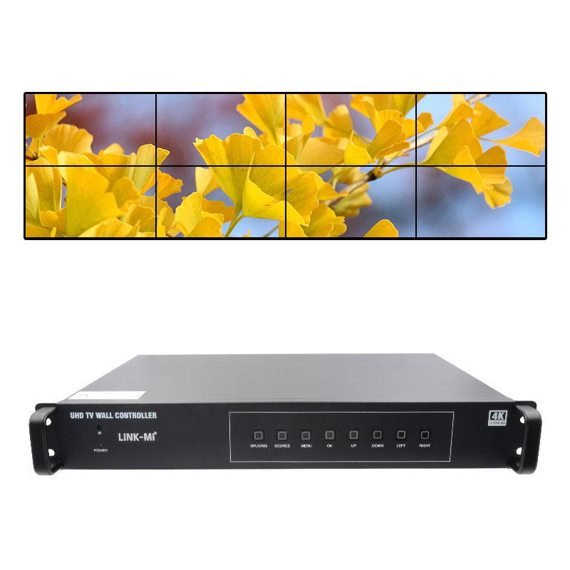 2X4 টিভি এইচডিএমআই ওয়াল কন্ট্রোলার 4K 60Hz 2X3 ভিডিও ওয়াল প্রসেসর 2X2 8 টি ডিসপ্লে ইউনিটের জন্য
