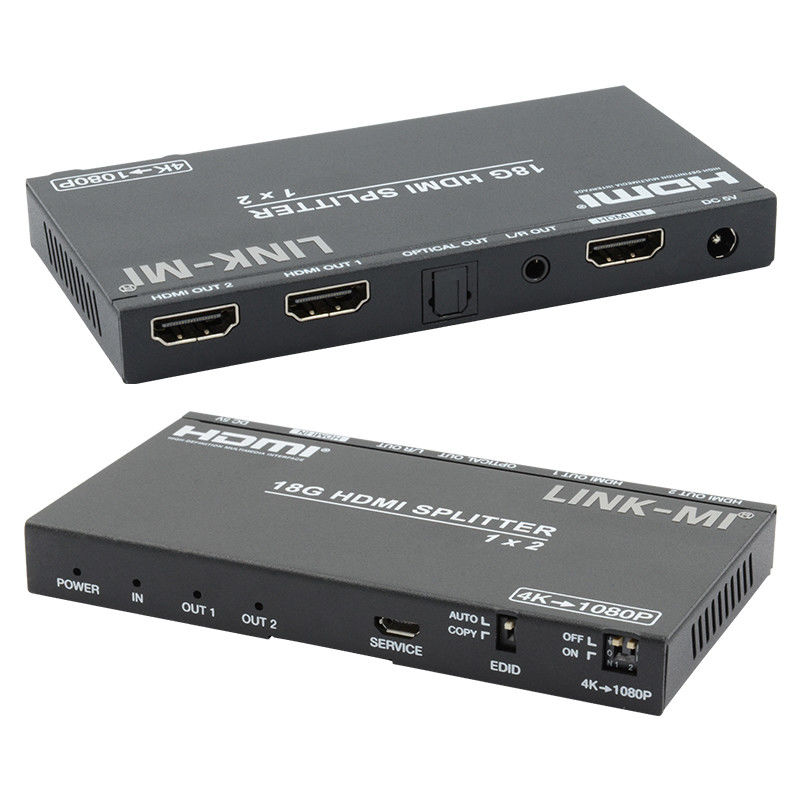 4K 2.0b 2 পোর্ট HDMI স্প্লিটার 4 HDCP 2.2COPY AUTO EDID Hdmi অডিও ভিডিও এক্সট্র্যাক্ট