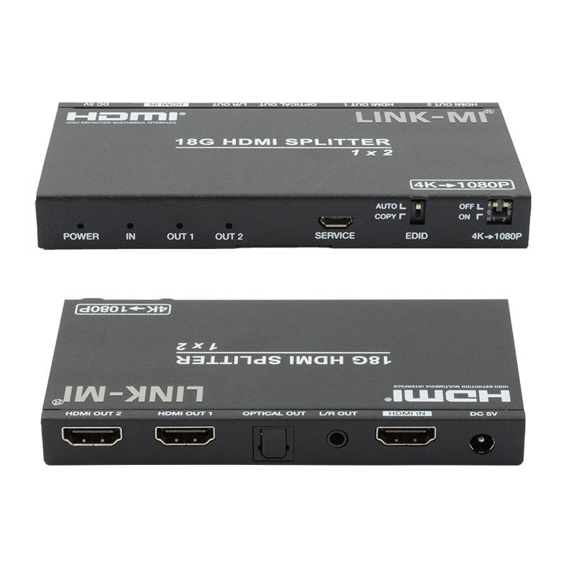 4K 2.0b 2 পোর্ট HDMI স্প্লিটার 4 HDCP 2.2COPY AUTO EDID Hdmi অডিও ভিডিও এক্সট্র্যাক্ট