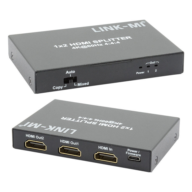 1x2 HDMI2.0 স্প্লিটার সাপোর্ট 3D 18G HDR HDCP2.2 2 পোর্ট ভিডিও স্প্লিটার