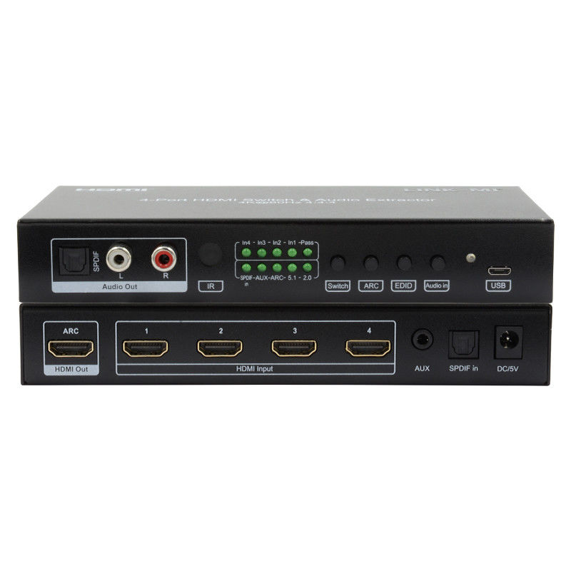 256mA 4X1 HDMI সুইচ বক্স 2.0 সুইচ YUV4:4৪.১৮ জিবিপিএস সমর্থন ARC CEC HDR