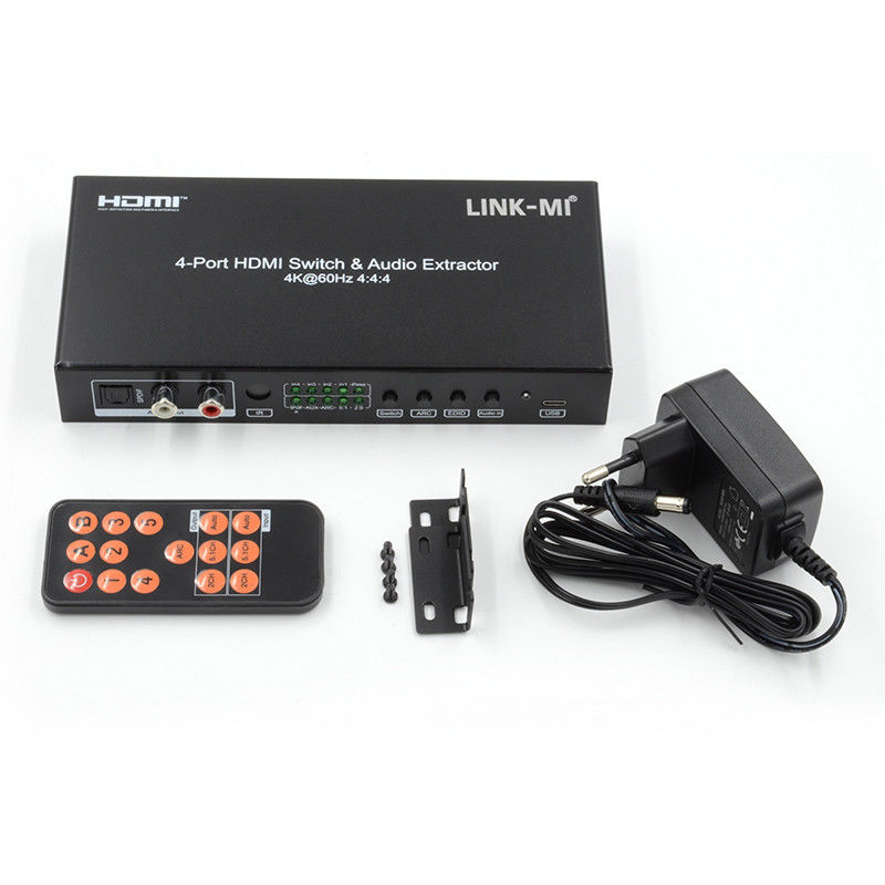 256mA 4X1 HDMI সুইচ বক্স 2.0 সুইচ YUV4:4৪.১৮ জিবিপিএস সমর্থন ARC CEC HDR