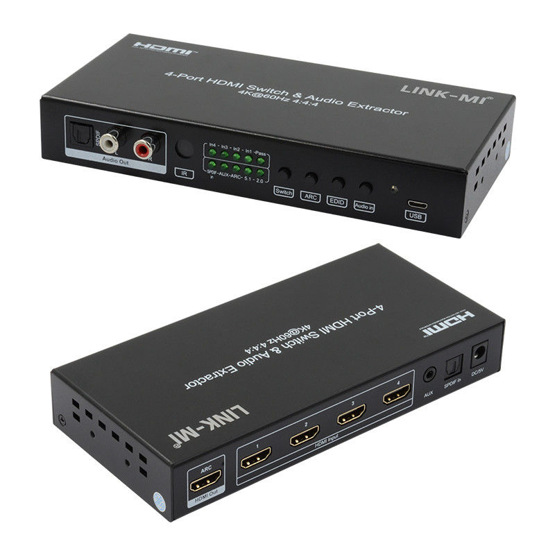 256mA 4X1 HDMI সুইচ বক্স 2.0 সুইচ YUV4:4৪.১৮ জিবিপিএস সমর্থন ARC CEC HDR