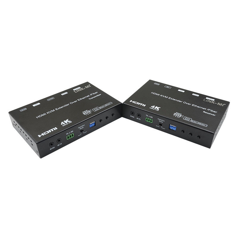 4K AV ওভার আইপি ফাইবার HDMI KVM এক্সটেন্ডার সমর্থন ইউএসবি RS232 সহ ইউনিক্যাস্ট মাল্টিকাস্ট