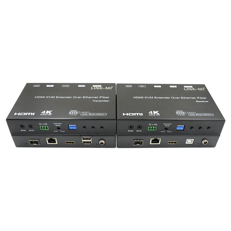 4K AV ওভার আইপি ফাইবার HDMI KVM এক্সটেন্ডার সমর্থন ইউএসবি RS232 সহ ইউনিক্যাস্ট মাল্টিকাস্ট
