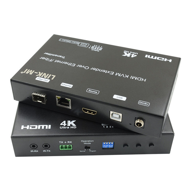 4K AV ওভার আইপি ফাইবার HDMI KVM এক্সটেন্ডার সমর্থন ইউএসবি RS232 সহ ইউনিক্যাস্ট মাল্টিকাস্ট