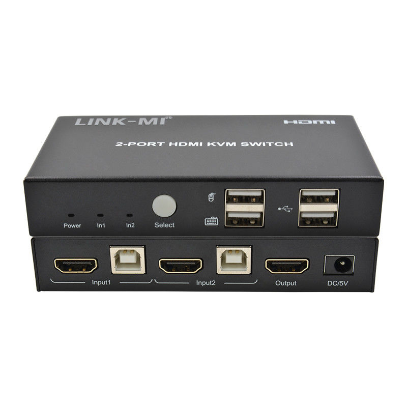 4K 2Port HDMI KVM সুইচ সমর্থন 4K 30Hz ইউএসবি টাইপ বি পোর্ট