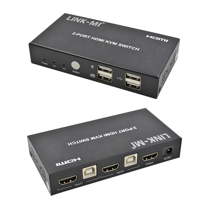 4K 2Port HDMI KVM সুইচ সমর্থন 4K 30Hz ইউএসবি টাইপ বি পোর্ট