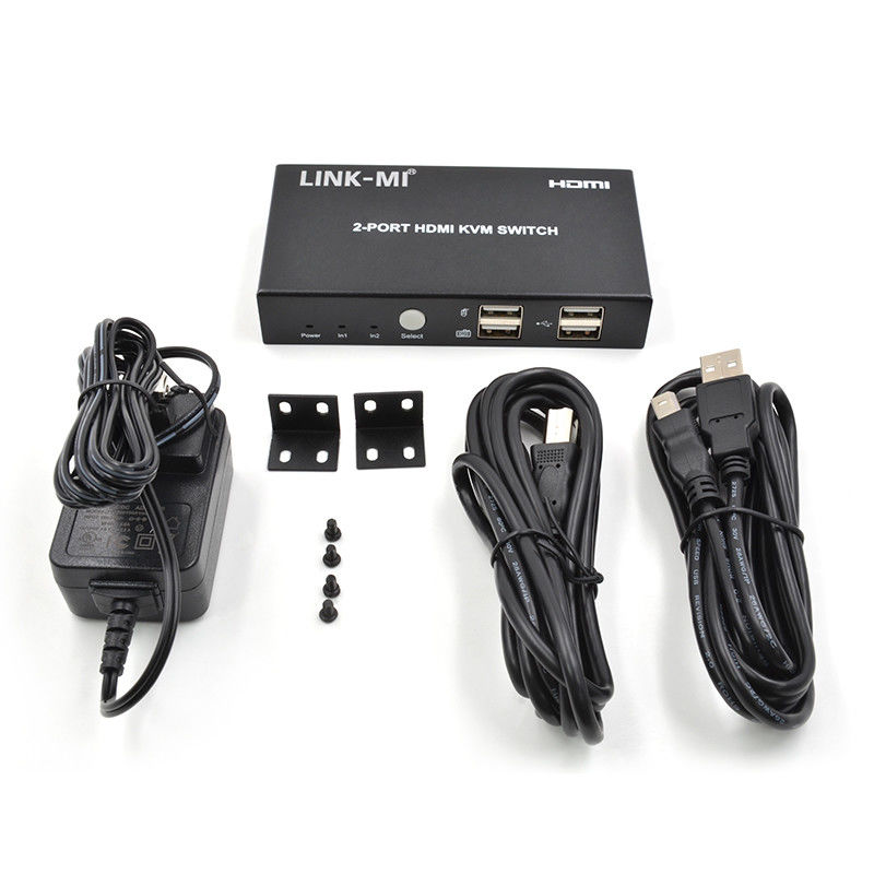 4K 2Port HDMI KVM সুইচ সমর্থন 4K 30Hz ইউএসবি টাইপ বি পোর্ট
