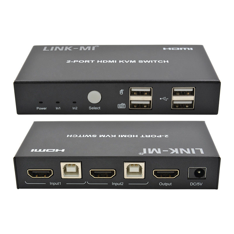 4K 2Port HDMI KVM সুইচ সমর্থন 4K 30Hz ইউএসবি টাইপ বি পোর্ট