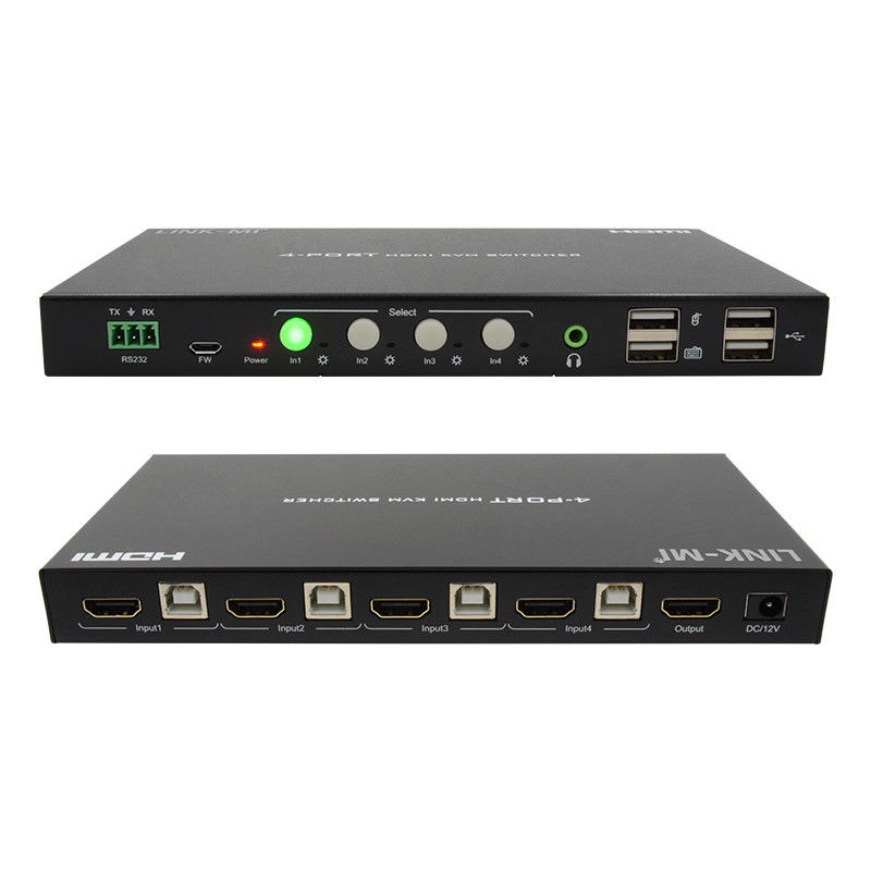 HDCP2.2 1.4 4K KVM সুইচ HDMI YUV4:4অ্যানালগ অডিও এক্সট্রাকশন সহ ৪৮ বিট