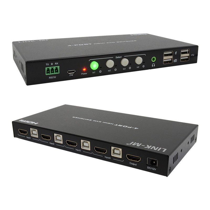 HDCP2.2 1.4 4K KVM সুইচ HDMI YUV4:4অ্যানালগ অডিও এক্সট্রাকশন সহ ৪৮ বিট