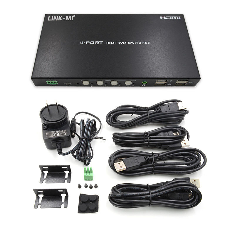 HDCP2.2 1.4 4K KVM সুইচ HDMI YUV4:4অ্যানালগ অডিও এক্সট্রাকশন সহ ৪৮ বিট