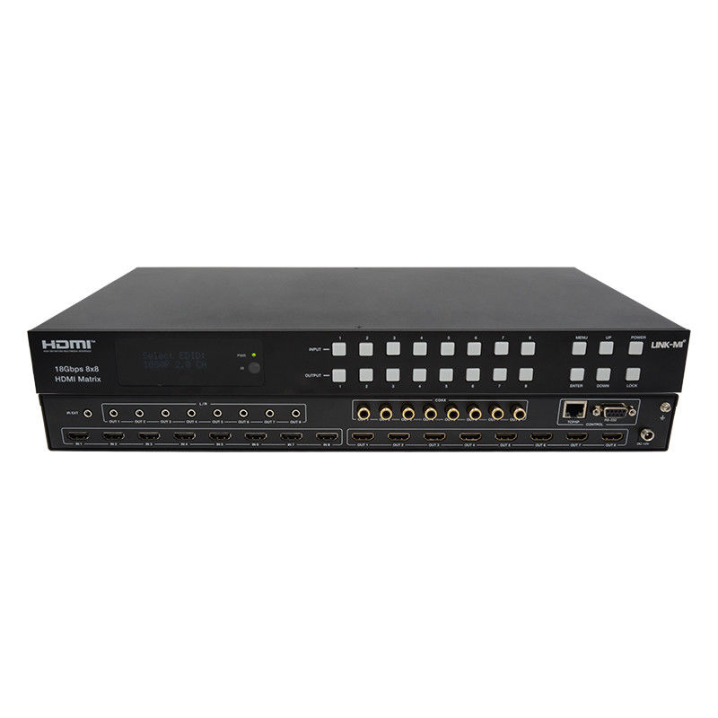 18Gbps 8x8 ম্যাট্রিক্স সুইচার ARC ফাংশন সাপোর্ট সহ 4K2K 60Hz YUV 4:4:4