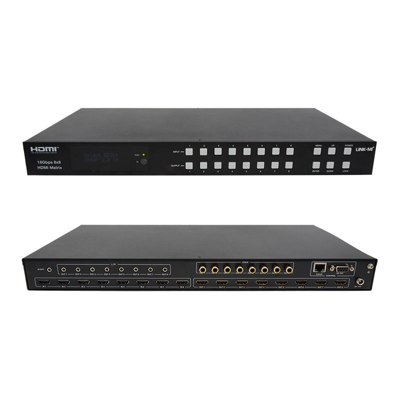 18Gbps 8x8 ম্যাট্রিক্স সুইচার ARC ফাংশন সাপোর্ট সহ 4K2K 60Hz YUV 4:4:4