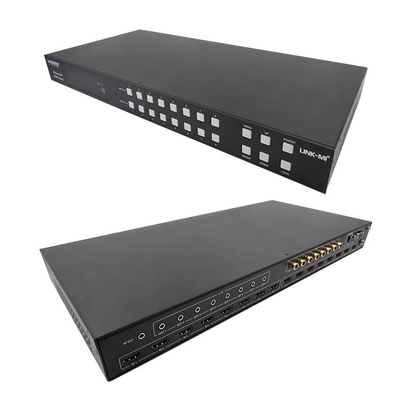 18Gbps 8x8 ম্যাট্রিক্স সুইচার ARC ফাংশন সাপোর্ট সহ 4K2K 60Hz YUV 4:4:4