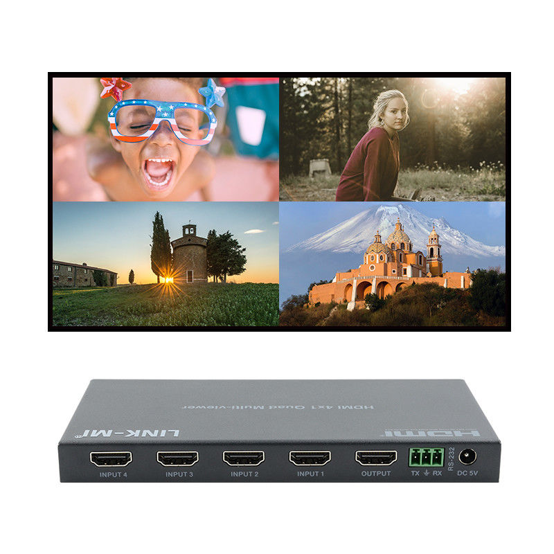 উচ্চ পারফরম্যান্স HDMI 4x1 কোয়াড মাল্টি ভিউয়ার HDMI 1.4b HDCP 1.4 এবং DVI সামঞ্জস্য