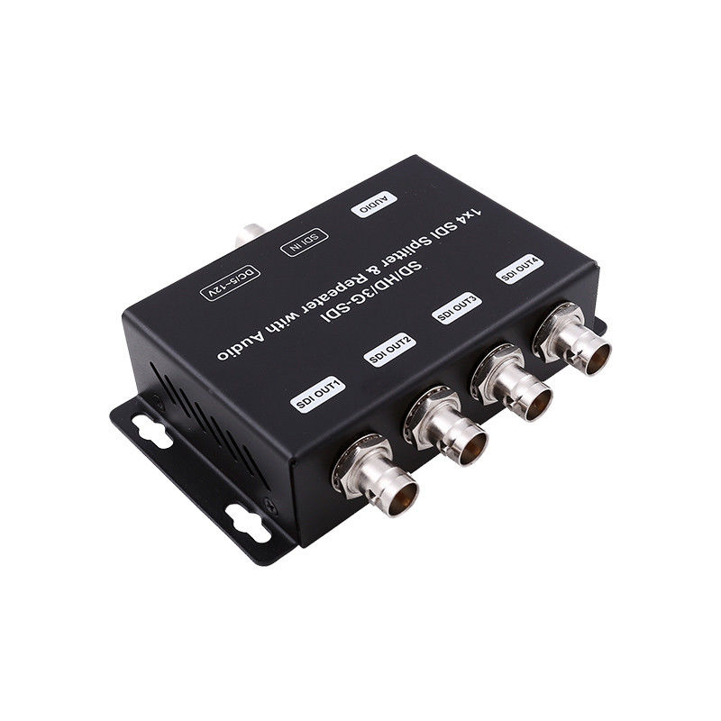 HD/SD-SDI 1 থেকে 4 ডিস্ট্রিবিউশন এম্প্লিফায়ার রিপিটার অডিও 75 ওহ্ম আউটপুট প্রতিবন্ধকতা সহ